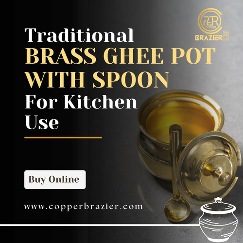 Traditional Brass Ghee Pot with Spoon for Kitchen Use – Buy Online.jpg