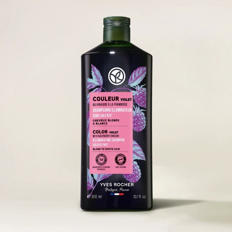 שמפו מועשר בחומץ פטל לשיער בלונדיני עד לבן