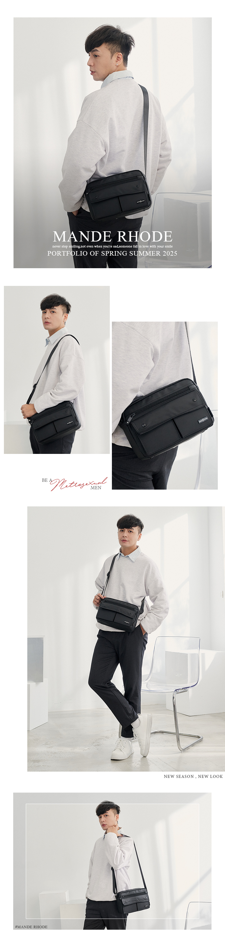 #MANDE RHODEMANDE RHODEnever stop smiling not even when youre sadsomeone fall in love with your smilePORTFOLIO OF SPRING SUMMER 2025 MENNEW SEASON, NEW LOOK