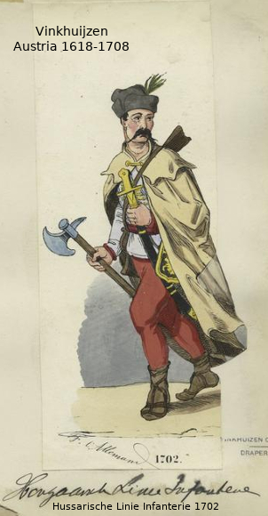 039 Austria 1618 1708 Hussarische Linie Infanterie 1702 [10]580.jpg