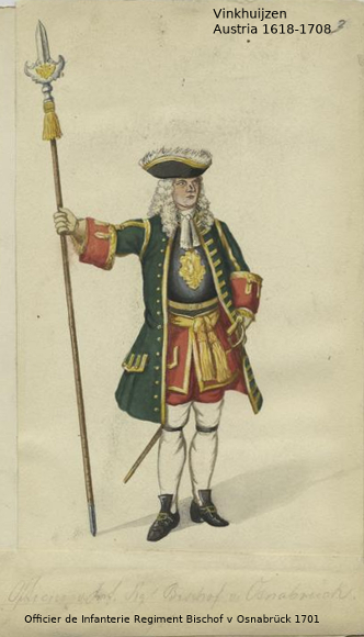 077 Austria 1618 1708 Officier de Infanterie Regiment Bischof v Osnabrück 1701 [3]580.jpg