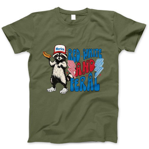 Photograph of four blank t-shirts greys beige and army green. Clipping path included. Ready for your.jpg