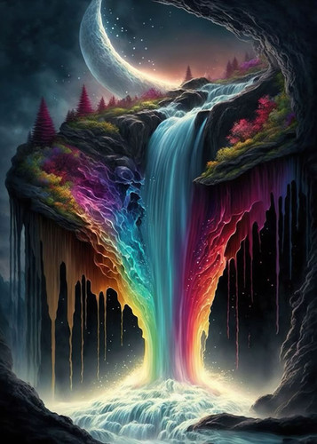 Beautiful 'Rainbow Waterfall' Poster Print by….jpg