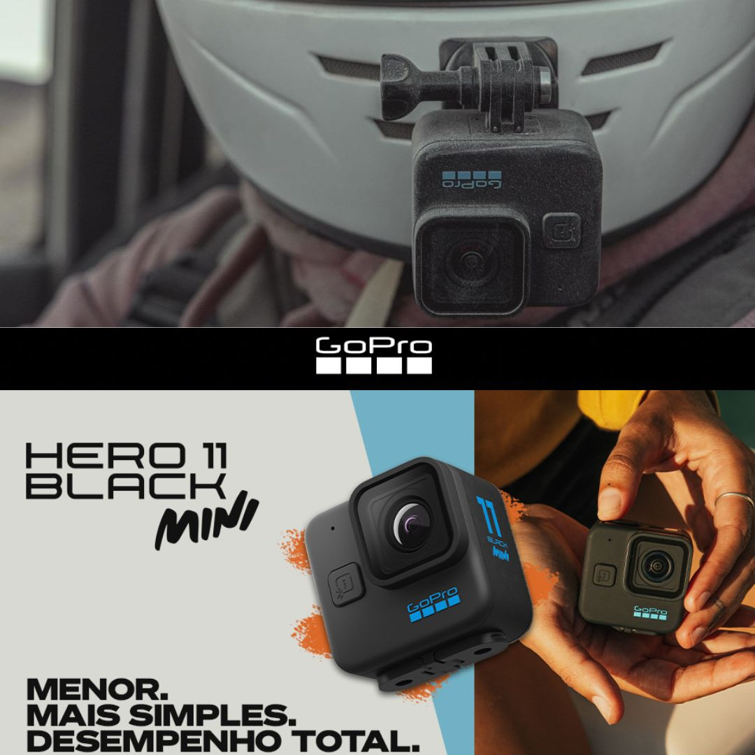 GoPro HERO11 Black Mini – Câmera de Ação Compacta à prova d’água 10m, Vídeo Ultra HD 5.3K60, Captura de quadros de 24,7MP, Transmissão ao vivo 1080p, Hypersmooth 5.0, TimeWarp 3.0 em 5.3k GoPro HERO11 Black Mini – Câmera de Ação Compacta à prova d’água 10m, Vídeo Ultra HD 5.3K60, Captura de quadros de 24,7MP, Transmissão ao vivo 1080p, Hypersmooth 5.0, TimeWarp 3.0 em 5.3k