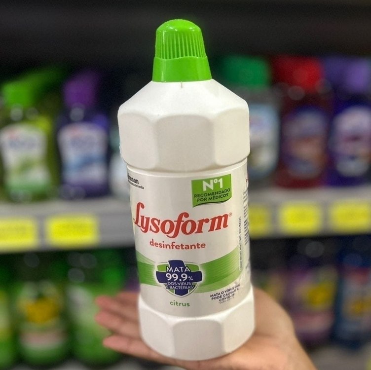 Lysoform Citrus, Desinfetante Líquido, Limpeza Pesada e Eficiente, 1L Lysoform Citrus, Desinfetante Líquido, Limpeza Pesada e Eficiente, 1L