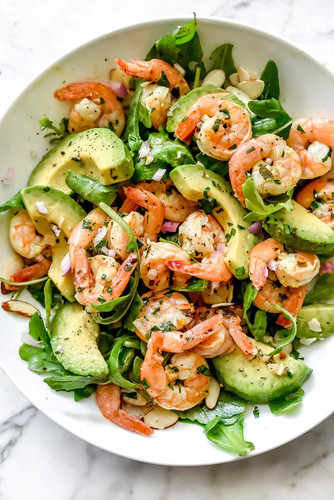 Citrus Shrimp Avocado Salad foodiecrush.com 001.jpg