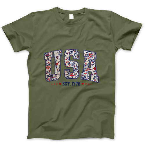 Photograph of four blank t-shirts greys beige and army green. Clipping path included. Ready for your.jpg