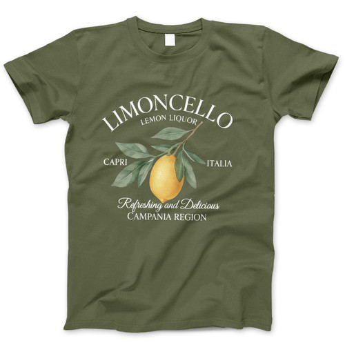 Photograph of four blank t-shirts greys beige and army green. Clipping path included. Ready for your.jpg