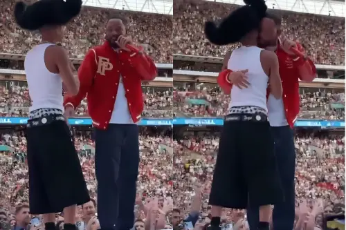 Will Smith celebrates Father's Day on stage with his son.webp