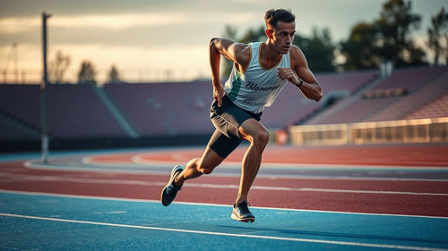 descrio uma fotografia tirada com cmera profissional mostra um atleta em pleno sprint na pista d.jpg
