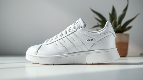 uma fotografia profissional captura um tnis adidas branco em destaque apresentado como um verdadei.jpg