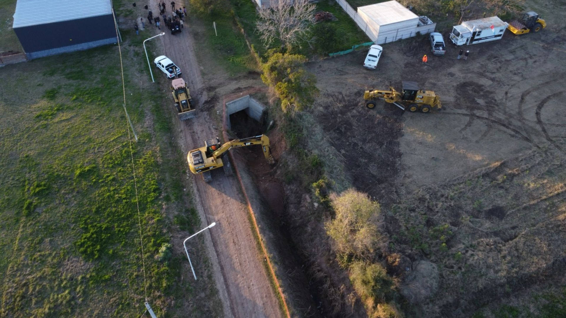 Esperanza: Comenzaron los trabajos para la construcción del desagüe troncal Hohenfels