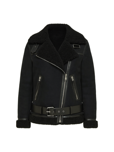 Fool Me Once 2024 Michelle Keegan Black Shearling Jacket 1.png