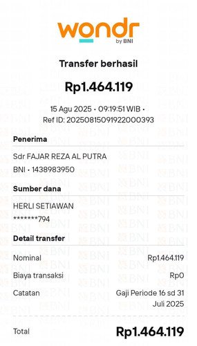 Gaji 16 31 juli 2025 FAJAR REZA.jpg