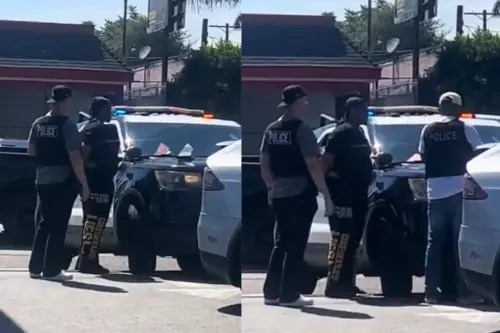 Baby Stone Gorillas’ member P4K, also known as Robinson, being detained by police.webp