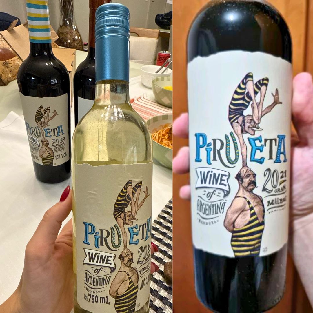 Vinho Fino Tinto Argentino Pirueta Varietal Malbec 750ml