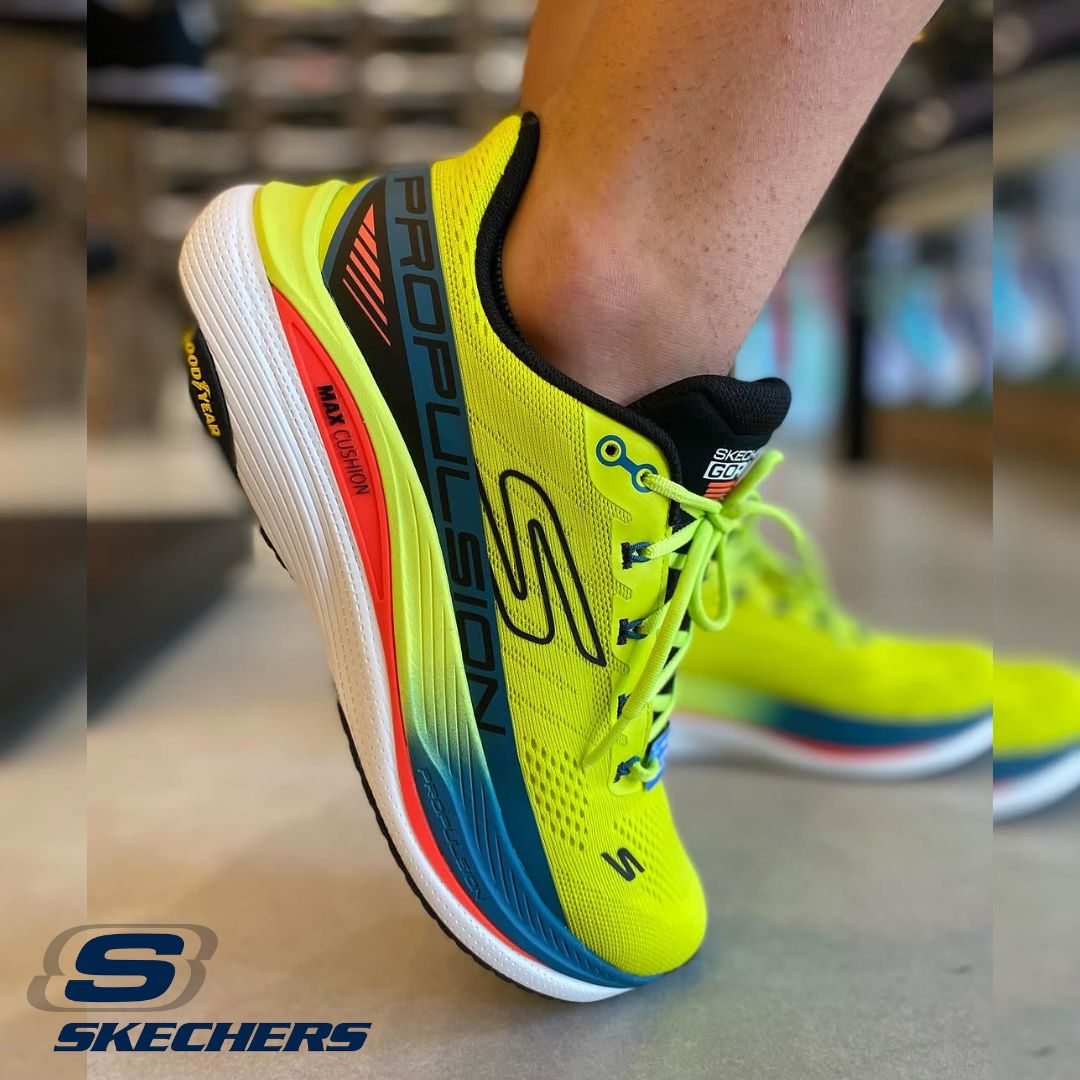 Tênis Skechers Max Cushioning Propulsion Masculino – Verde Limão