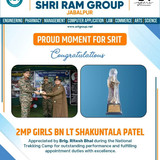 2MP Girls BN Lt. Shakuntala Patel of SRIT Jabalpur is Awarded at National Trekking Camp