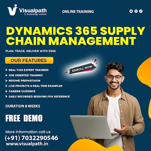 Visualpath provides Top Dynamics 365 Supply Chain Management Training and certifications in 2025 with live projects and real-world examples. Learn key skills to help your career in the USA, UK, Canada, Dubai, Australia. We also offer corporate training for teams. Book a free demo now and start your learning journey today! Call +91-7032290546 for more information.
WhatsApp: https://wa.me/c/917032290546
Visit: https://www.visualpath.in/online-dynamics-365-supply-chain-management.html
Visit our Blog: https://topsupplychainmanagement.blogspot.com/