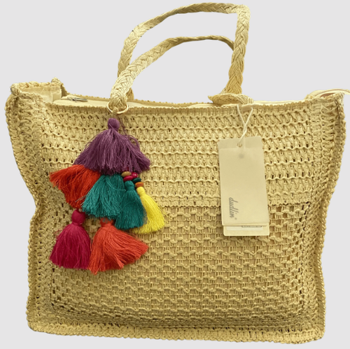 Sommertasche Schultertasche Beige Damen.png