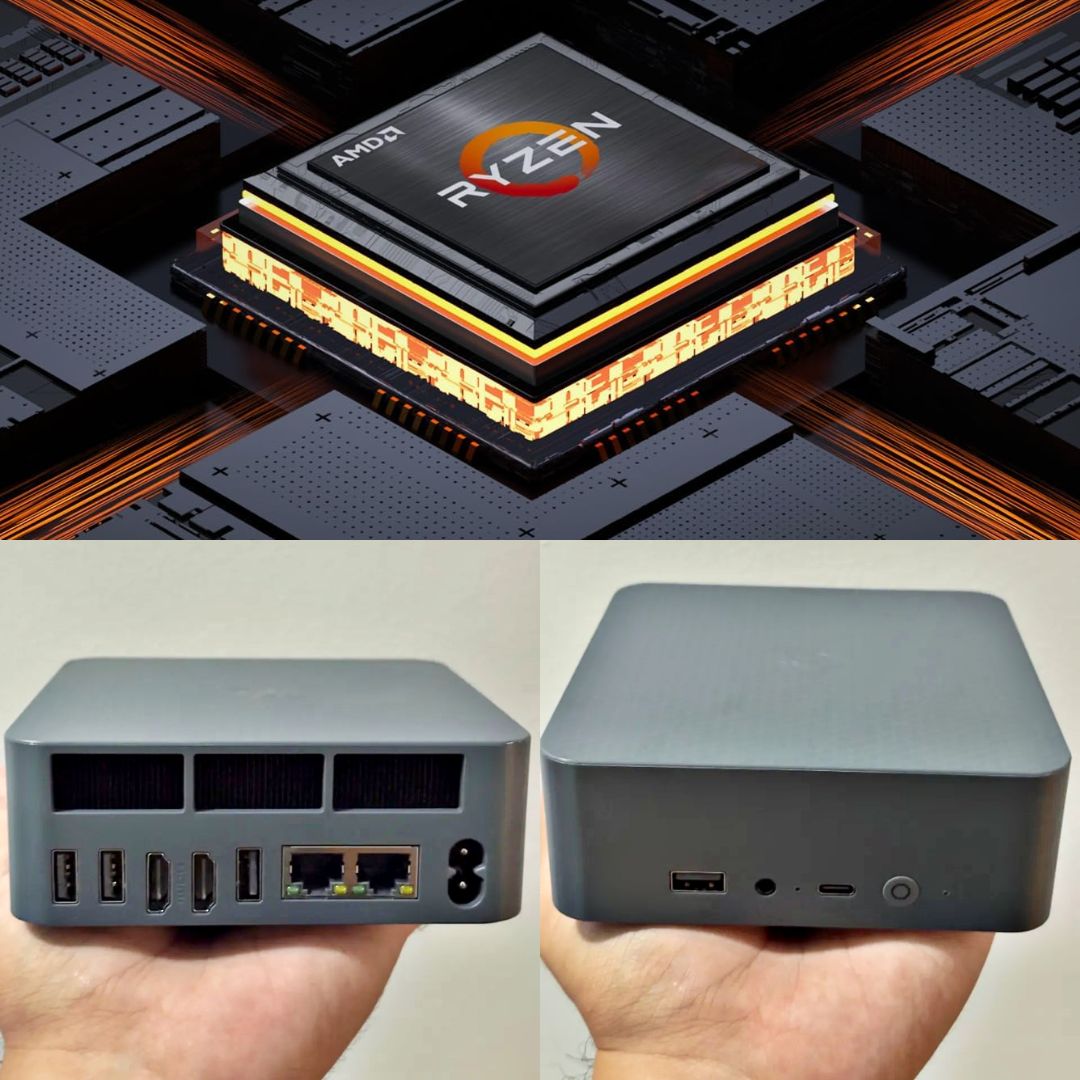 Beelink Mini PC EQR5, Processador AMD Ryzen 7 5825U (8C/16T, até 4,5GHz), 16GB DDR4 RAM 500GB NVMe PCIE3.0x4 SSD, Mini Computador Suporte 4K Dual Screen Display/WiFi 6/BT5.2/Dual LAN/USB 3.0 Beelink Mini PC EQR5, Processador AMD Ryzen 7 5825U (8C/16T, até 4,5GHz), 16GB DDR4 RAM 500GB NVMe PCIE3.0x4 SSD, Mini Computador Suporte 4K Dual Screen Display/WiFi 6/BT5.2/Dual LAN/USB 3.0
