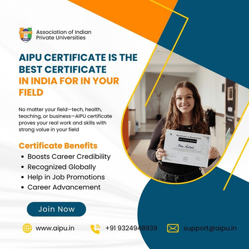 AIPU certificate is the best certificate in India for in your field.jpg
