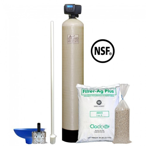 This system includes:Fleck 5600SXT AIO Oxygen Chamber System Digital Control Valve ,9x48 Fiberglass Mineral Tank,3/4"or 1" stainless steel by-pass,1 Cu. ft of Filter-Ag ,1 Sleeve of gravel ,1.05" Riser Tube ,Funnel and Cap .Visit : www.aquascience.net