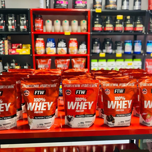 Whey Protein 100% Concentrado Refil 900g Sabor Chocolate FTW.jpg