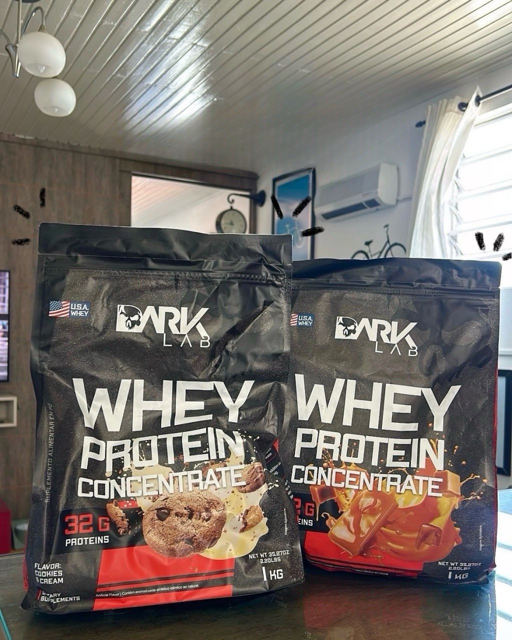 Whey Protein Concentrado 1kg Cookies & Cream Dark Lab