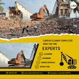 Todays task  complete general cleanup and concrete removal at a school campus