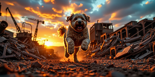 Big Belly Bob the plump labradoodle with an absurdly large spherical belly is exhilaratingly boundin.jpg