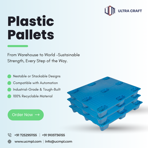 Ucmpl’s Ultra Plastic Pallets are built tough to handle the hardest industrial jobs. Fabricated from heavy-duty top-quality plastic, they resist moisture, chemicals, and rough handling, so you can count on them to be long-lasting and perform every single time. Ideal choice for clean, efficient, and eco-friendly material handling across a variety of industries and logistics setups.
https://ucmpl.com/plastic-pallets/