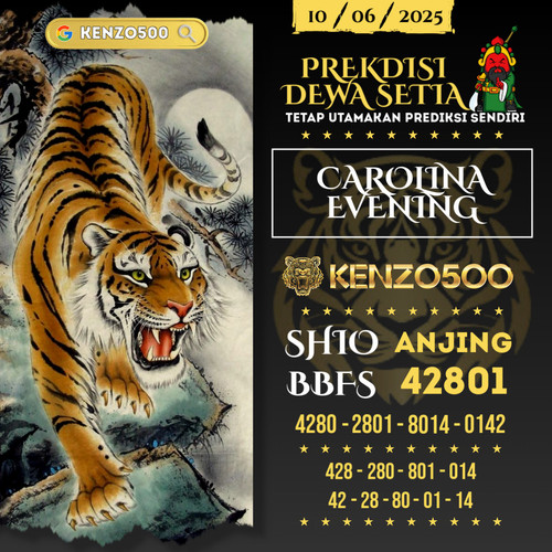 Prediksi Togel Toto 4D Carolina Evening Selasa 10 Juni 2025.1