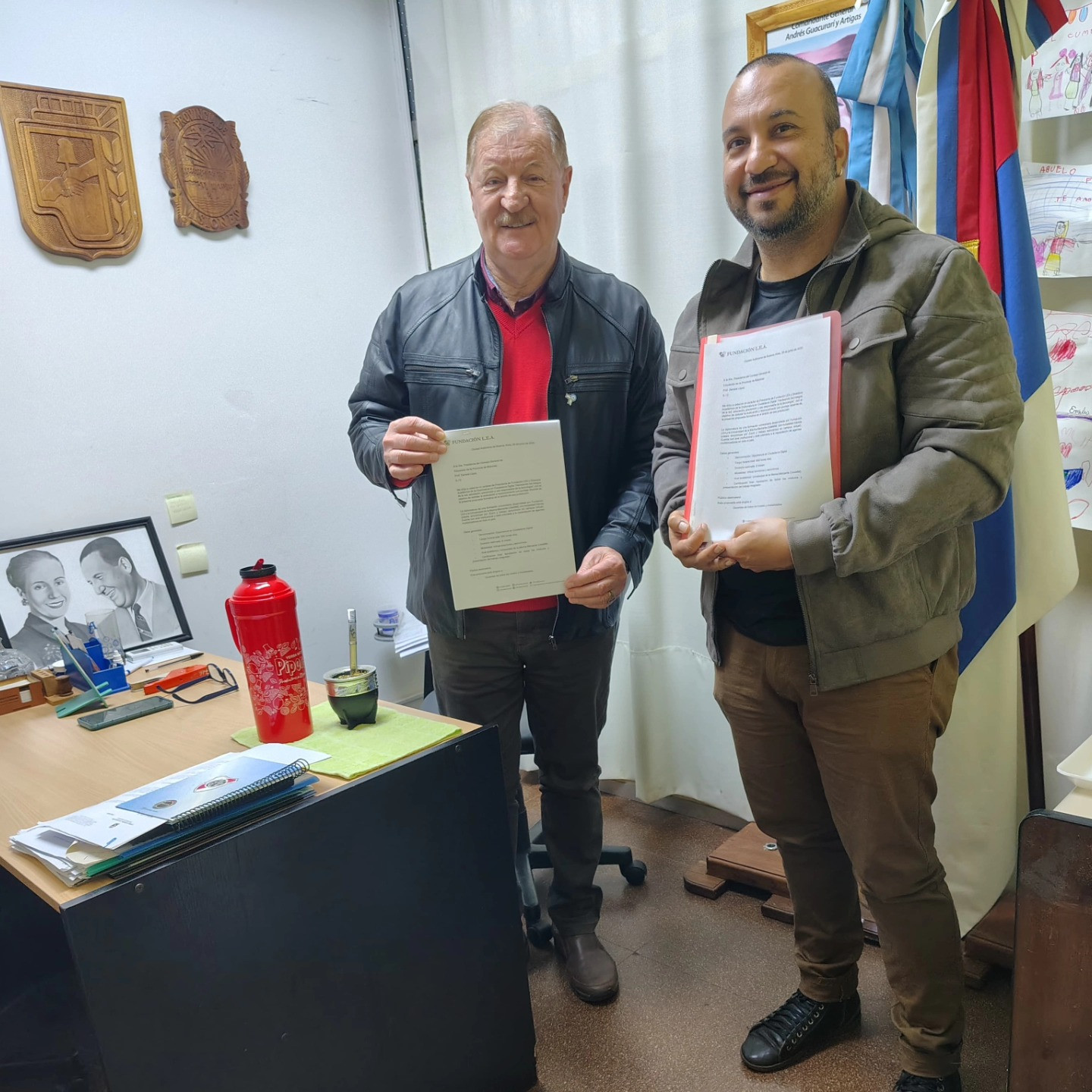 Luis César Capaia recibió a Mauricio Barrios en el marco de la Diplomatura en Ciudadanía Digital