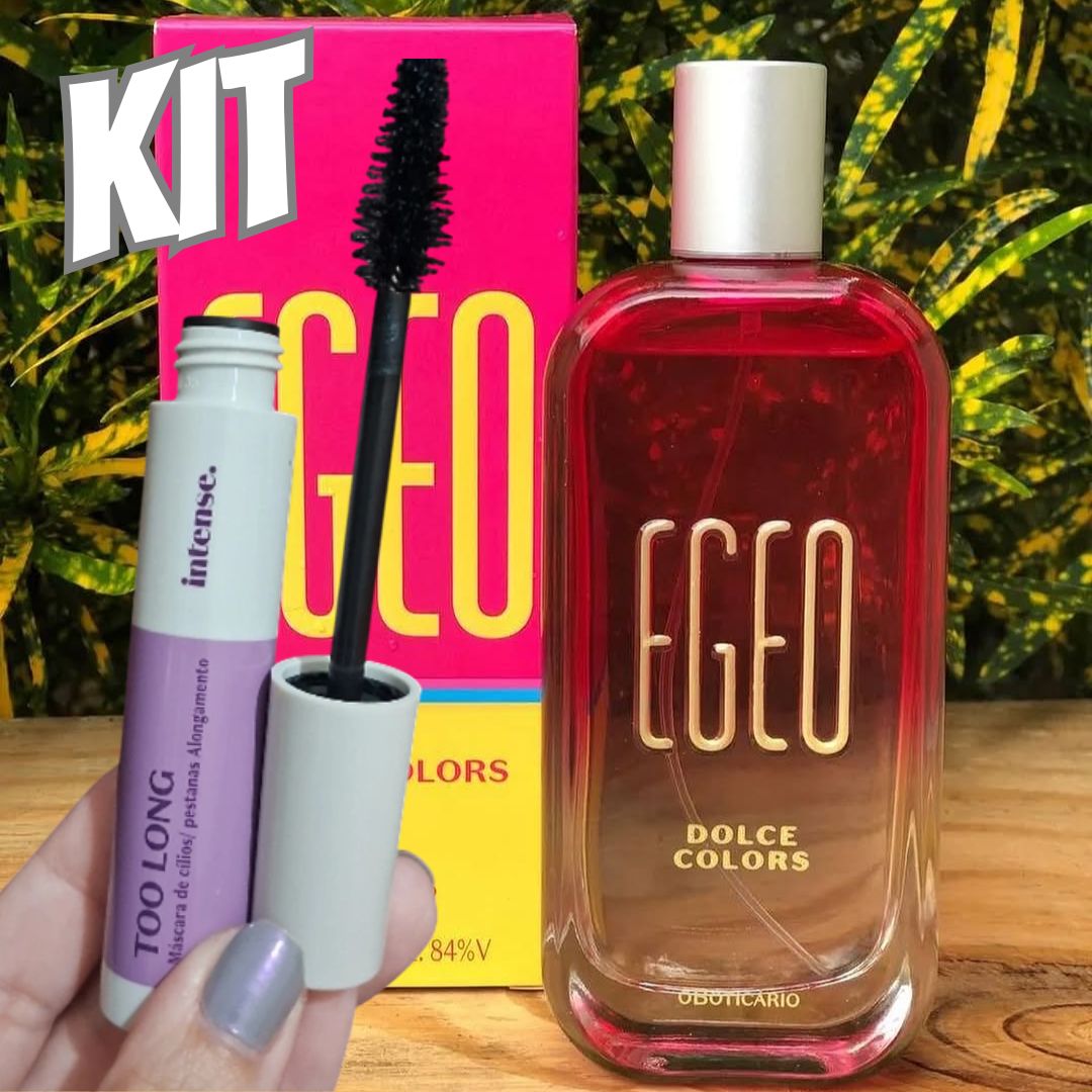 Egeo Dolce Colors Deo Colônia 90ml + Máscara De Cílios Too Long Intense 11g