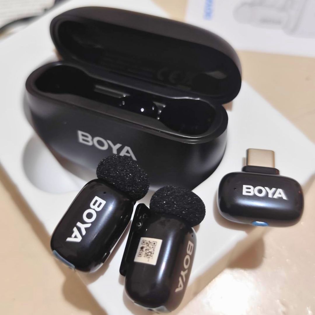 Microfone Lapela Boya Mini-14 USB-C Sem Fio Preto, Áudio Profissional Gravações e Lives, Compativel Dispositivos USB-C, Discreto e Portátil, Ideal para Profissionais e Criadores de Conteúdo