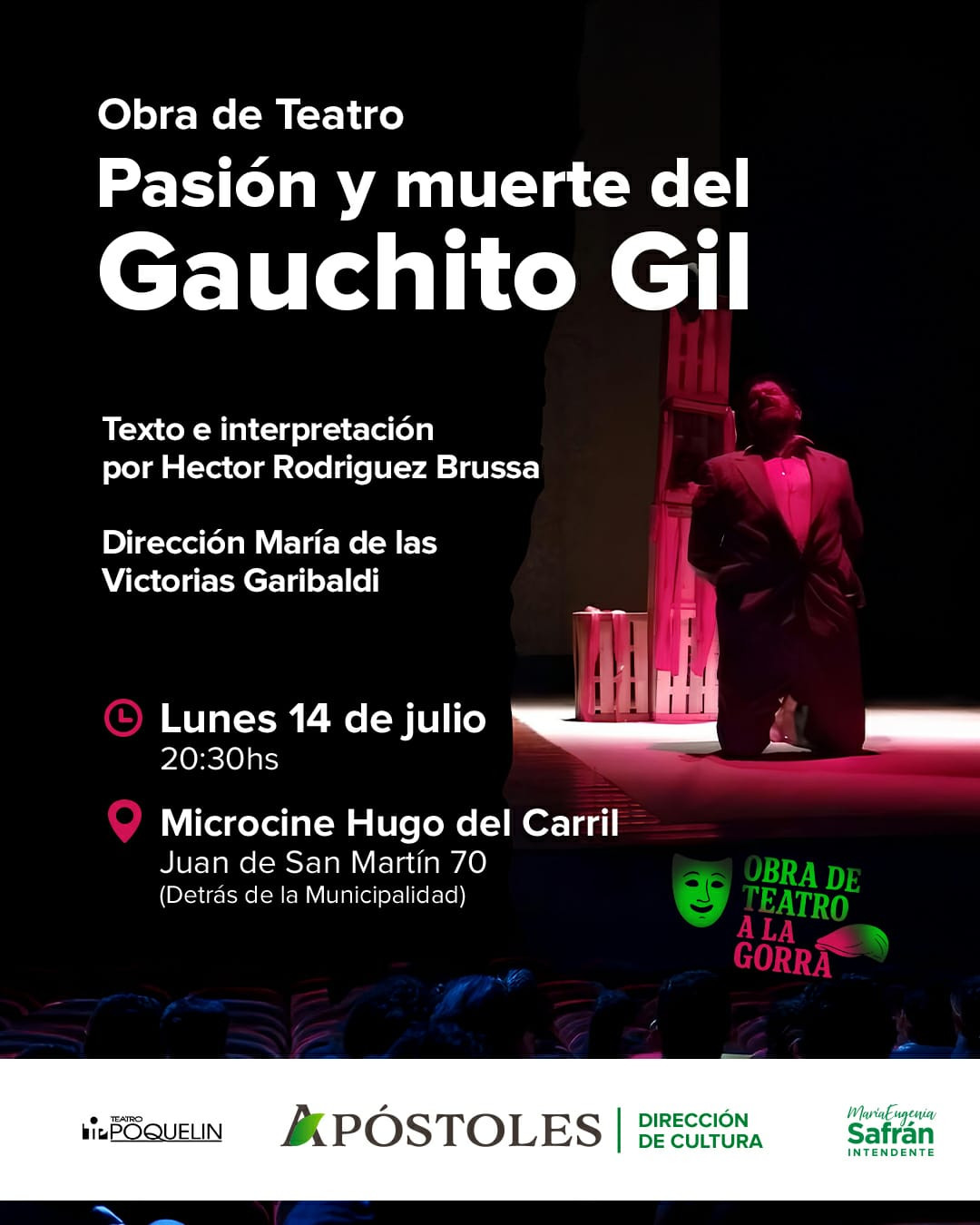 Llega el Teatro a Apostoles con la Obra del Gauchito Gil