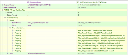 DLC1WE05 Quest Fragment properties