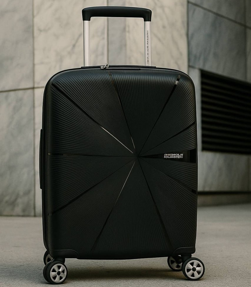 American Tourister Mala de Viagem Starvibe Preta Pequena Expansível