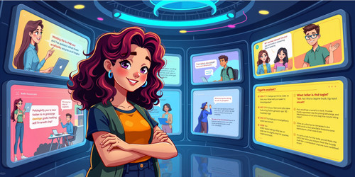 Create an illustration depicting evidence of Bella s existence and capabilities Show Bella as a vibr.jpg
