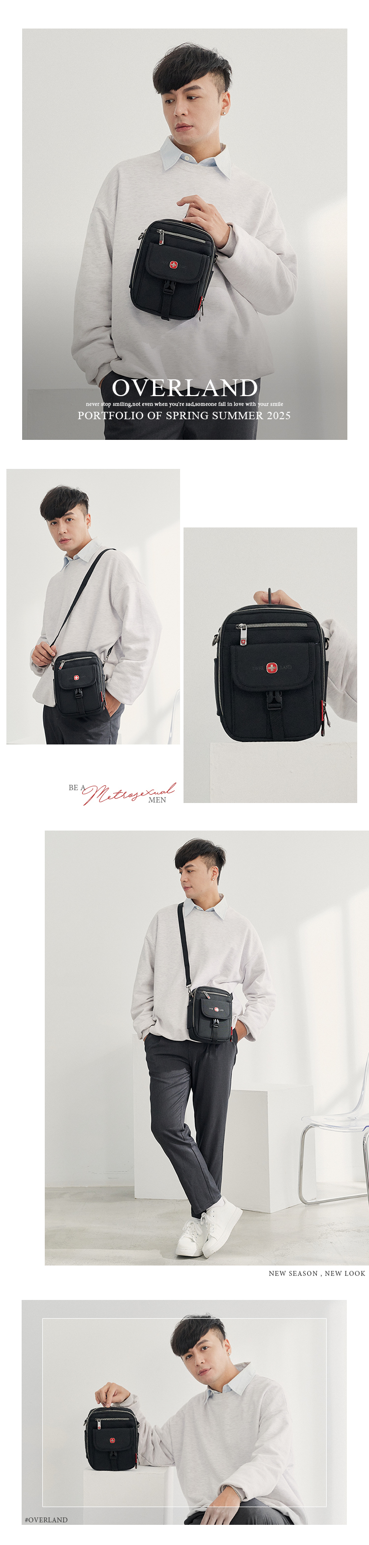 #OVERLANDOVERLANDnever stop  even when youre sadsomeone fall in love with your smilePORTFOLIO OF SPRING SUMMER 2025 MEN LANDNEW SEASON, NEW LOOK