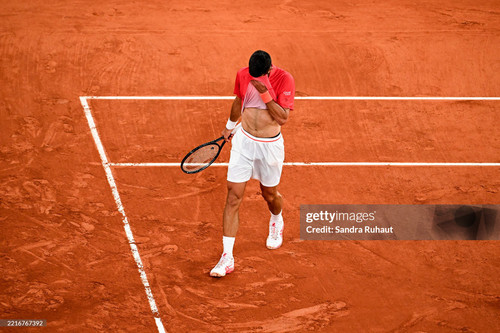 Novak DJOKOVIC of Serbia during Roland Garros 2025 day 3 at Roland Garros on May 27, 2025 in Paris, .jpg