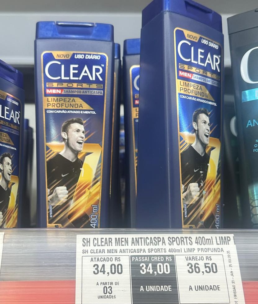 Shampoo Anticaspa Clear Sports Men Limpeza Profunda 400ml