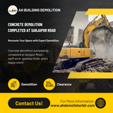 Today we wrapped up a concrete demolition project at a property in Sarjapur Road.