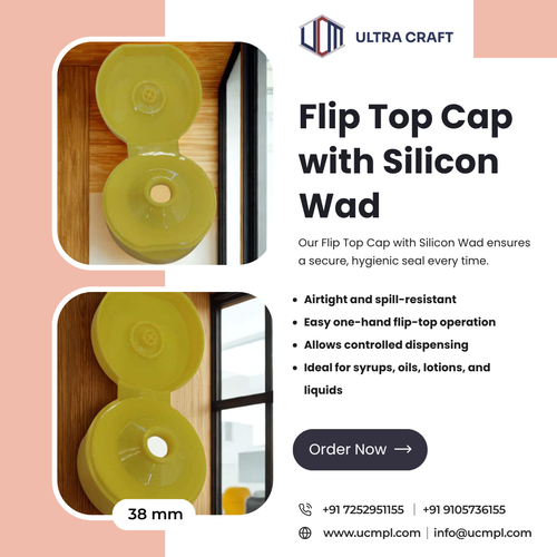 Showcasing Flip Top Cap With Silicon Wad: Seals Like a Pro, Flips with Flow!
This cap’s soft silicon wad forms a tight and secure sealing every time, keeping content fresh and spill-free, making it a must-have for every smart packaging solution. Whether it’s oils, syrups, or lotions, enjoy spill-free pouring and leak-proof protection with every flip.