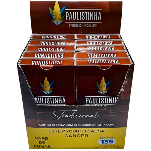Cigarro de Palha Paulistinha Tradicional Maço Caixa.png