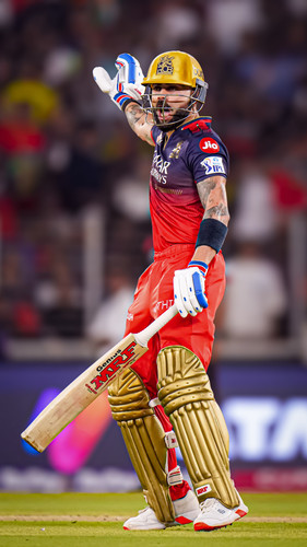 Ahmedabad: Royal Challengers Bengalurus Virat Kohli during the Indian Premier League (IPL) 2025 T20 .jpg