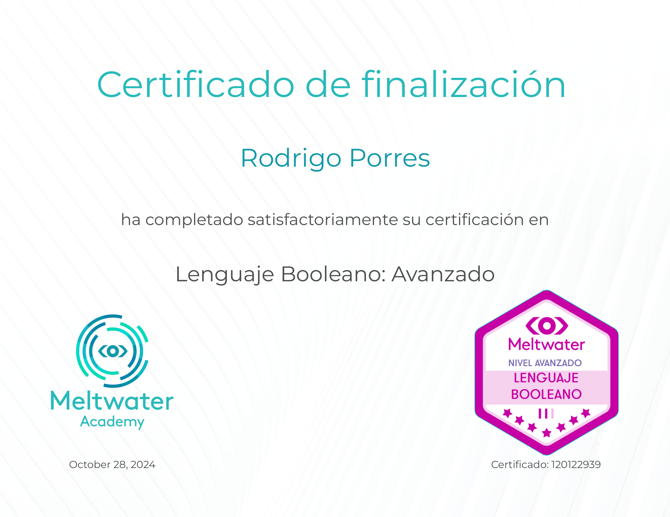 Certificado Adicional 6