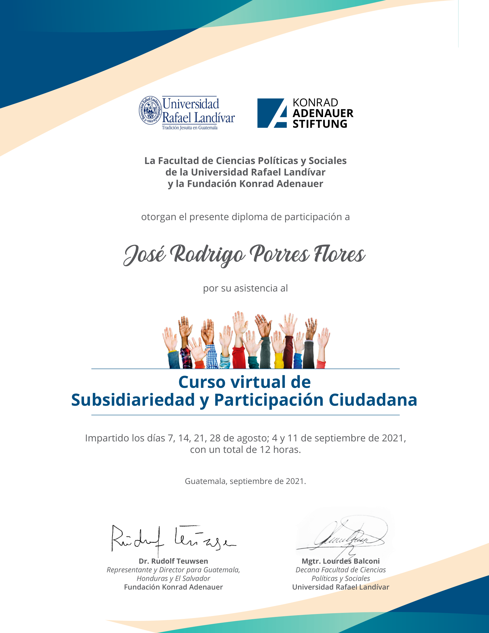 Certificado Adicional 1