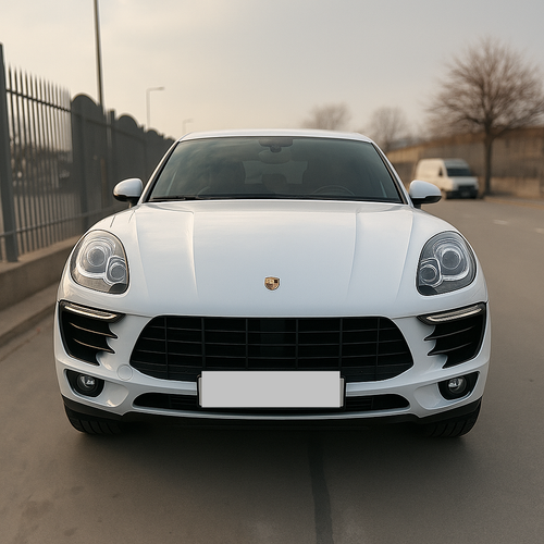 Бяла Порше Макан на пътя.png